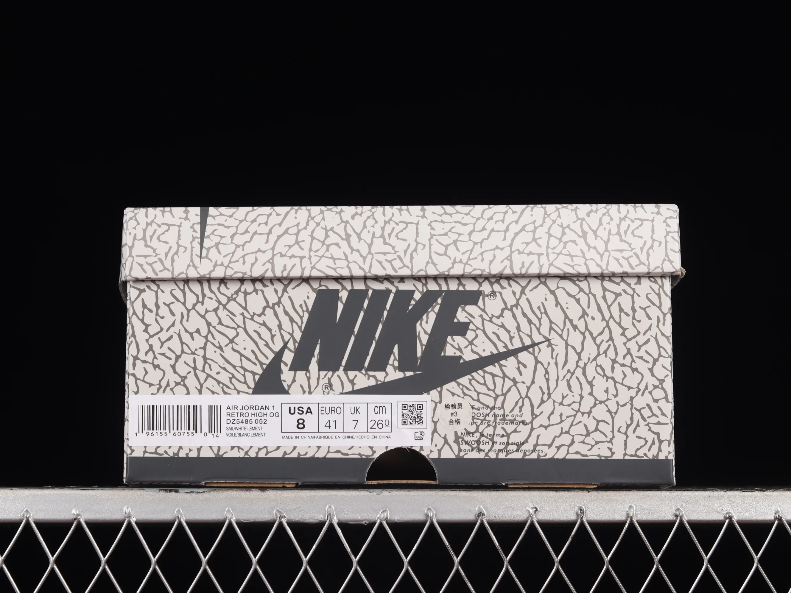 All categories Air Jordan Jordan series basketball shoes Air Jordan 1 High Air Jordan 1 High OG "White Cement" AJ1 Joe 1 elephant pattern high-top basketball shoes DZ5485-052